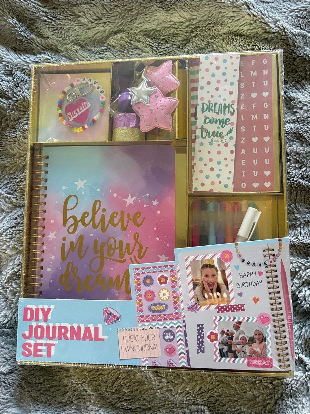 Believe in Your Dreams DIY Journal Set - Pink & Purple